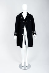 Vintage Claude Montana Hardware Cuff Bracelet Trench Coat on Mannequin open at Recess Los Angeles