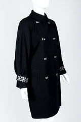 Vintage Claude Montana Hardware Cuff Bracelet Trench Coat on Mannequin crop at Recess Los Angeles