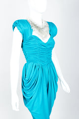 Vintage Climax by Karen Okada Harem Jumpsuit on Mannequin Angled at Recess