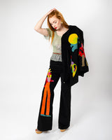 Corduroy and snap flare jacket and pant set by Lillie Rubin on Model. @recessla
