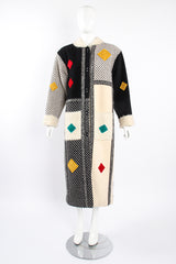 Vintage Coloratura Diamond Mondrian Car Coat on Mannequin front at Recess Los Angeles