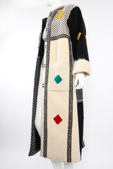 Vintage Coloratura Diamond Mondrian Car Coat on Mannequin angle at Recess Los Angeles