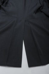 Recess Vintage Comme des Garcons Black Shawl Collar Cutaway Coat Back vent