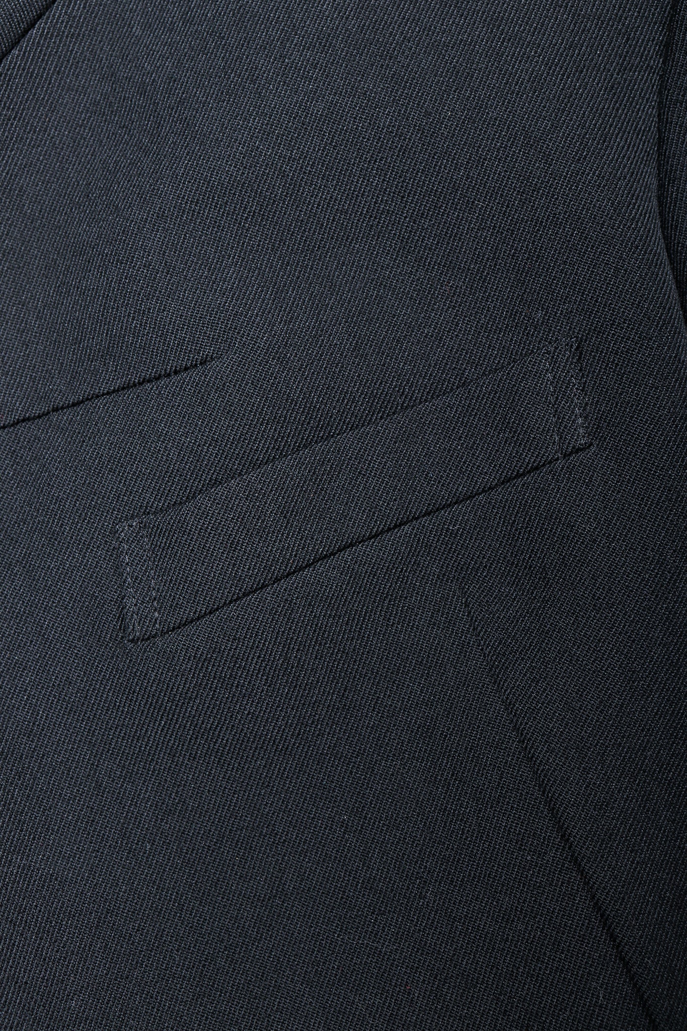 Recess Vintage Comme des Garcons Black Shawl Collar Cutaway Coat, pocket detail