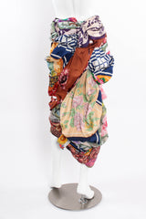 Vintage Commes Des Garçons Patchwork Tucked Skirt mannequin back @ Recess LA
