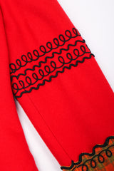 Recess Los Angeles Vintage Complice Multicolor Red Velvet Stars Hearts Patchwork Embroidery Wool Suit Jacket