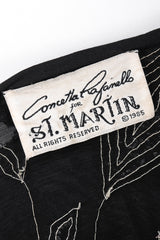 Recess Los Angeles Vintage Concetta Rafanello St Martin Silver Sequin Chiffon Batwing Jacket