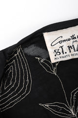 Recess Los Angeles Vintage Concetta Rafanello St Martin Silver Sequin Chiffon Batwing Jacket