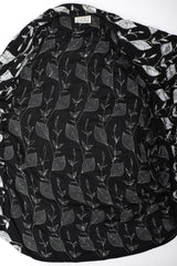 Recess Los Angeles Vintage Concetta Rafanello St Martin Silver Sequin Chiffon Batwing Jacket