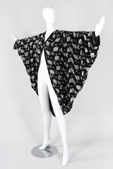 Recess Los Angeles Vintage Concetta Rafanello St Martin Silver Sequin Chiffon Batwing Jacket