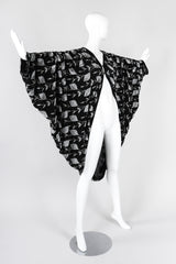 Recess Los Angeles Vintage Concetta Rafanello St Martin Silver Sequin Chiffon Batwing Jacket