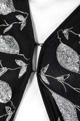 Recess Los Angeles Vintage Concetta Rafanello St Martin Silver Sequin Chiffon Batwing Jacket