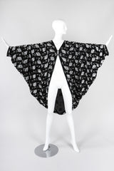 Recess Los Angeles Vintage Concetta Rafanello St Martin Silver Sequin Chiffon Batwing Jacket