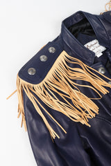 Recess Los Angeles Vintage Continental Fringed Epaulette Cavalry Leather Jacket