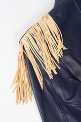 Recess Los Angeles Vintage Continental Fringed Epaulette Cavalry Leather Jacket