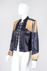 Recess Los Angeles Vintage Continental Fringed Epaulette Cavalry Leather Jacket