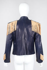 Recess Los Angeles Vintage Continental Fringed Epaulette Cavalry Leather Jacket