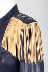 Recess Los Angeles Vintage Continental Fringed Epaulette Cavalry Leather Jacket