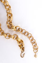 Vintage Craft Multi-Colored Gem Framed Necklace rolo chain/unclasped @ Recess LA