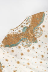 Recess Los Angeles Vintage Creative Creations Beaded Silk Elephant Collar Drop Waist Gown