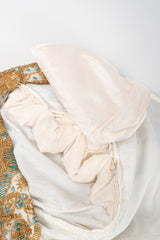 Recess Los Angeles Vintage Creative Creations Beaded Silk Elephant Collar Drop Waist Gown