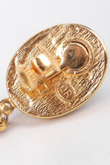 Recess Los Angeles Vintage Oscar de la Renta Art Deco Bibb Waterfall Necklace and Earring Set