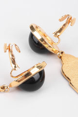 Recess Los Angeles Vintage Oscar de la Renta Art Deco Bibb Waterfall Necklace and Earring Set