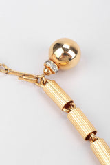 Recess Los Angeles Vintage Oscar de la Renta Art Deco Bibb Waterfall Necklace and Earring Set