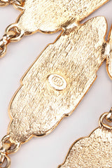 Recess Los Angeles Vintage Oscar de la Renta Art Deco Bibb Waterfall Necklace and Earring Set