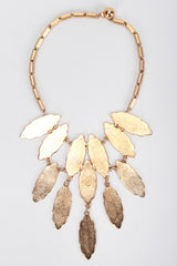 Recess Los Angeles Vintage Oscar de la Renta Art Deco Bibb Waterfall Necklace and Earring Set