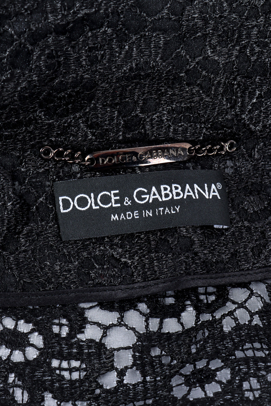 Dolce & Gabbana lace pattern coat designer label @recessla