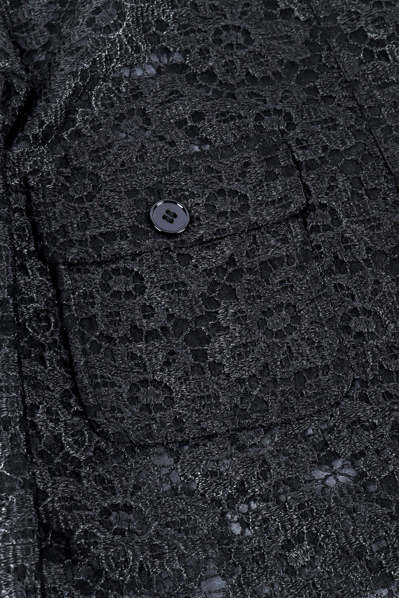 Dolce & Gabbana lace pattern coat pocket detail @recessla