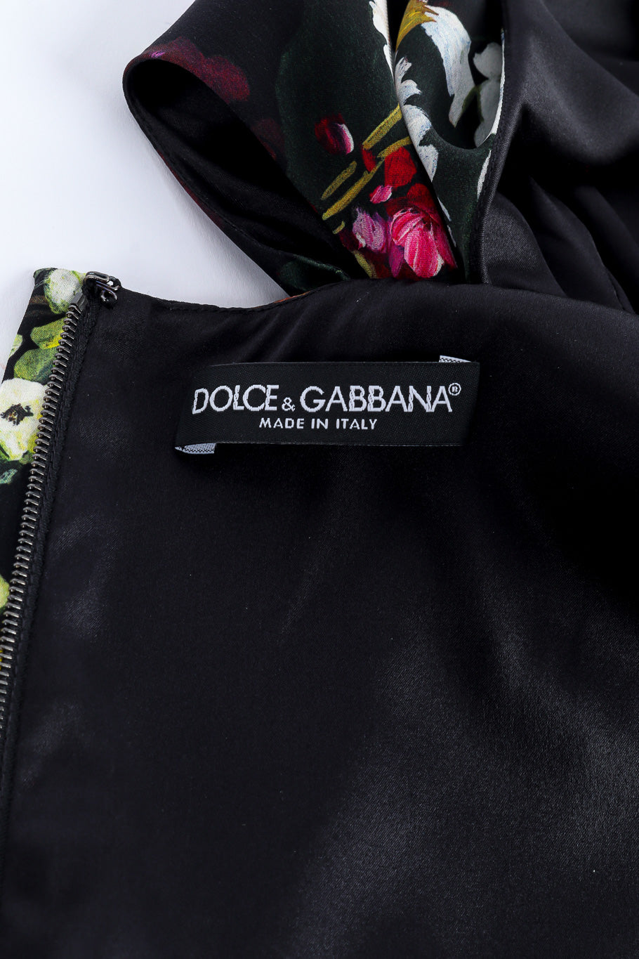 Dolce & Gabbana Floral Printed Sheath Dress label @recessla