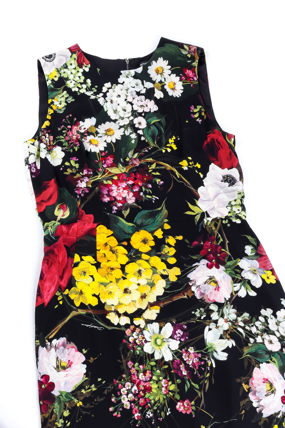 Dolce & Gabbana floral printed sheath dress flat-lay @recessla