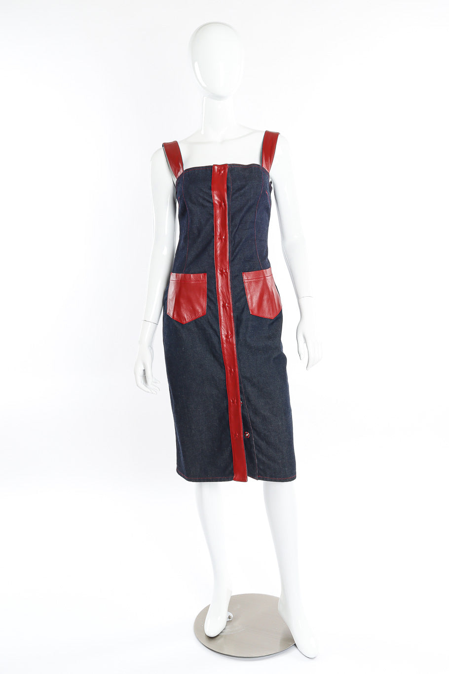 Dolce & Gabbana leather trim set dress on mannequin @recessla