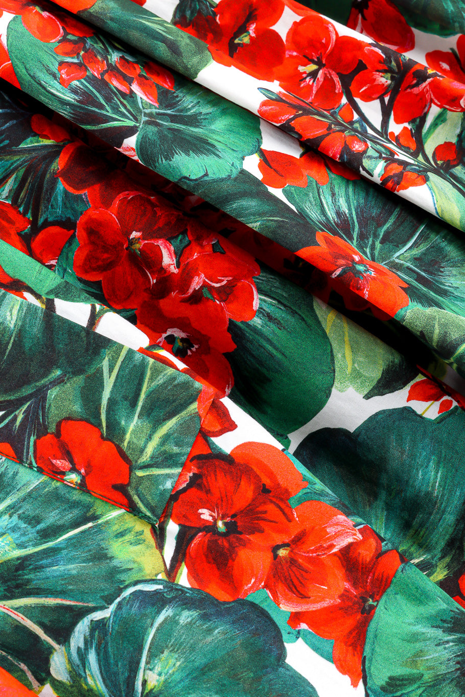 Dolce and Gabbana Floral Leaf Cotton Dress fabric detail @recessla