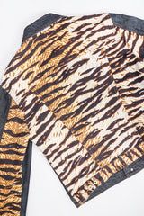 Recess Designer Consignment Vintage D&G Animal Contrast Denim Jacket Los Angeles Resale