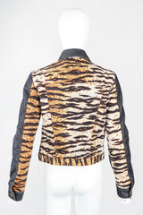 Recess Designer Consignment Vintage D&G Animal Contrast Denim Jacket Los Angeles Resale