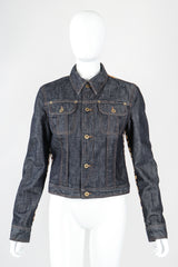 Recess Designer Consignment Vintage D&G Animal Contrast Denim Jacket Los Angeles Resale