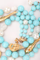 Recess Los Angeles Vintage De Mario Under The Sea Tiered Beaded Collar Choker Necklace