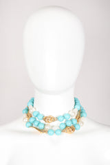Recess Los Angeles Vintage De Mario Under The Sea Tiered Beaded Collar Choker Necklace