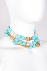 Recess Los Angeles Vintage De Mario Under The Sea Tiered Beaded Collar Choker Necklace