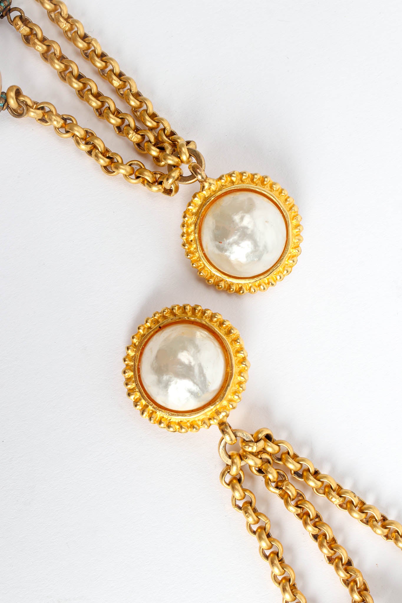 Vintage Deanna Hamro Baroque Pearl Cluster Earrings top detail @ Recess Los Angeles