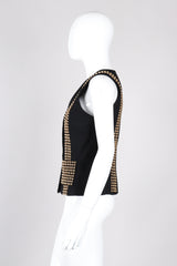 Recess Los Angeles Vintage Delah Annie Hall Tomboy Rock Gold Studded Suiting Vest