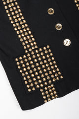 Recess Los Angeles Vintage Delah Annie Hall Tomboy Rock Gold Studded Suiting Vest