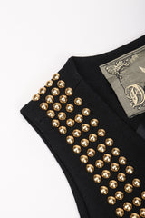 Recess Los Angeles Vintage Delah Annie Hall Tomboy Rock Gold Studded Suiting Vest