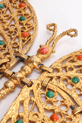 Vintage Swallowtail Filigree Butterfly Necklace front close detail @ Recess LA