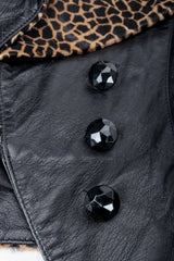 Vintage Dero Enterprises by Rocco D'Amelio Calf Hair Leather Jacket buttons at Recess