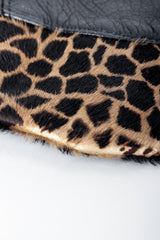 Vintage Dero Enterprises by Rocco D'Amelio Calf Hair Leather Jacket Wear at waistband