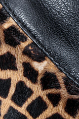 Calf Hair Cropped Leather Jacket